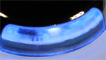 F-23 LED, 10-30VDC, Chrome, Blue, IP67