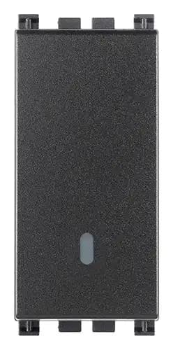 ARKE: 1P NC 10A PUSH BUTTON GREY, LIGHTABLE