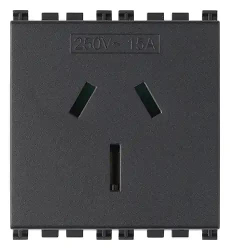 ARKE: 2P+E 15A SICURY OUTLET AUSTRALIAN STANDARD, GREY