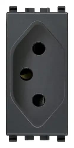 EIKON: 2P+E 20A BRAZILIAN SICURY OUTLET GREY product image