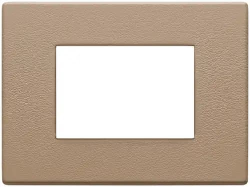 EIKON EXE COVER PLATE 3-MODULE LEATHER SAVANNAH product image