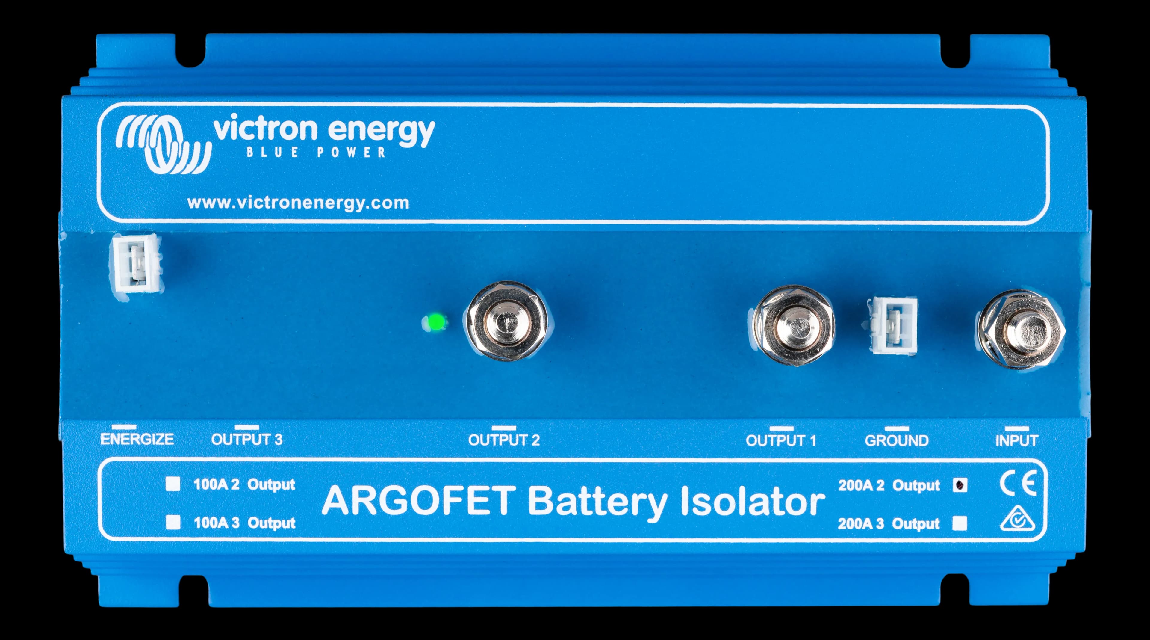 Battery Isolator: Argo FET 200-2 200A, 2-Battery Setup