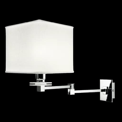 Quadra wall lamp with switch Chrome