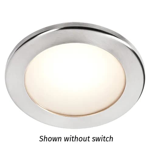 Orlando 85, 3000K/Red, W/Switch Polished Stainless Steel, Spring Mount product image