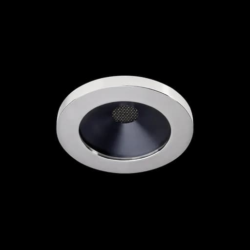 Urano 70: Round Outdoor Downlight, 70mm, Pol SS, Black Antiglare Honeycomb Louver, WW product image