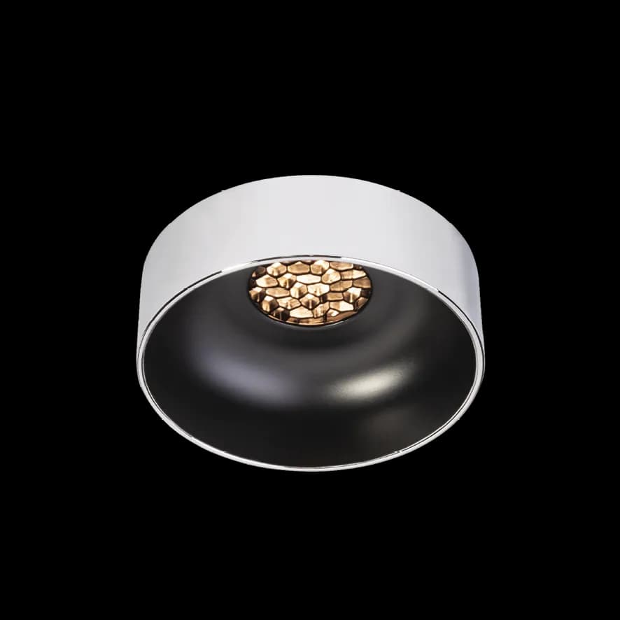 Prince 50: Round Downlight, 50mm Frame, Black Antiglare Honeycomb Louver, WW product image