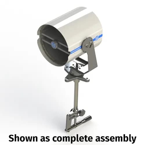 DHR230-Cabin Controlled Searchlight 230mm 24VDC 65W, White Powder Coated Aluminum