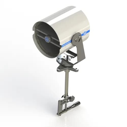 DHR230-Cabin Controlled Searchlight 230mm 90-305VAC, 75W, White Powder Coated Aluminum