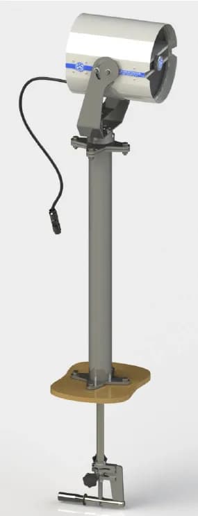 DHR230- Cabin Controlled Searchlight 230mm 90-305VAC, 75W With 800mm (31.5") column