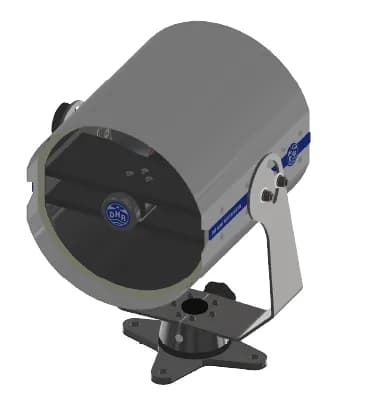DHR230-Deck Controlled Searchlight 230mm 24VDC, 65W, White Powder Coated Aluminum