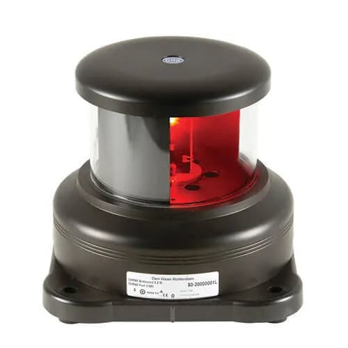 DHR80 All-Round/Screened Red LED, Base-Mount, Black, 24V (6W), 3NM, IP66, 180° product image
