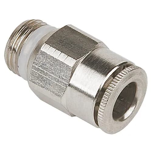 Straight Fitting, Stainless Steel, 6mm O.D. x 1/4 BSPP/NPT product image
