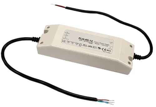 LED Converter:  90-264VAC to 24VDC, 60W 