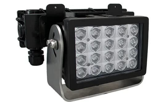 Imtra Offshore 20-LED Marine Deck Light 110-277VAC, 140W, 25°, Black Finish, IP68/69K