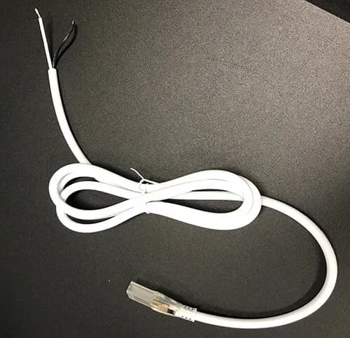 Connector Kit for Neon LED Rope Light, 12/24VDC includes connector and 6' cord