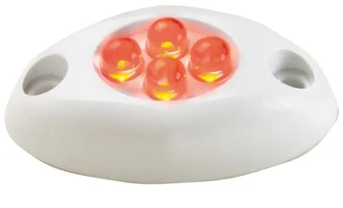 LED Cluster Courtesy Light, White, 4xRed LED, 12V 