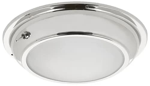 G166 Bi-Color, Warm White & Red, Polished SS, 10-40VDC, Surface-Mount with switch