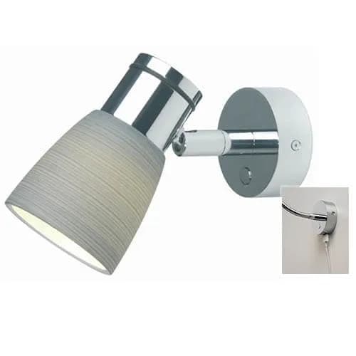 Munich, Chrome w/Titanium Glass Shade & USB, Dimmer, Warm