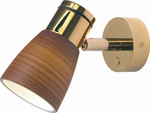 Munich, Gold w/Brown Glass Shade & DIM2WARM (3000-2200K) product image