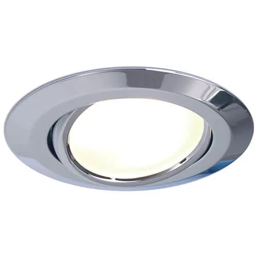 Leer LED Adjustable Downlight, Chrome, 10-30VDC Warm White, Slave (dimmable with Master), IP20