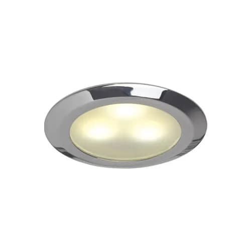 Leer LED Downlight, Chrome, 10-30VDC Warm White, Slave (dimmable with Master), IP20