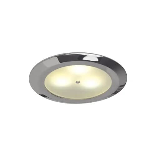 Leer LED Downlight, Chrome, 10-30VDC Warm White, Master (Dimmable), IP20