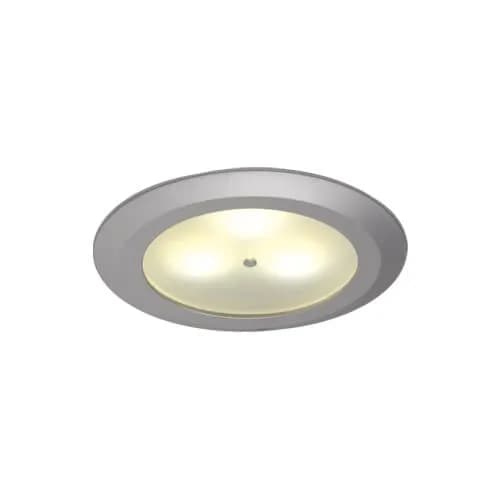 Leer LED Downlight, Matte Chrome, 10-30VDC Warm White, Master (Dimmable), IP20