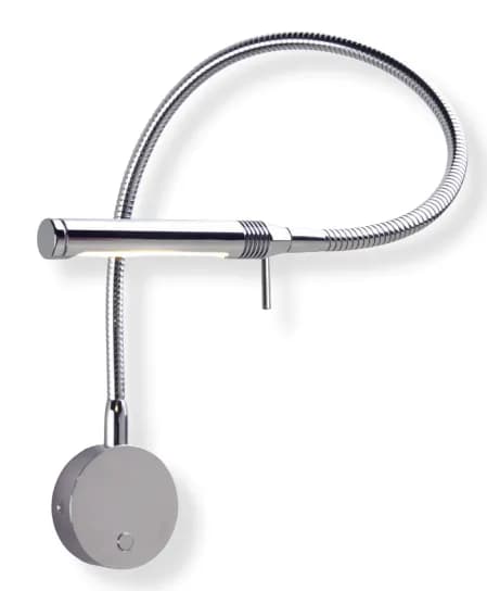 Rugen Reading/Chart LED Flex Light, Chrome, 500mm Bulkhead Mounting, w/Dimmer, 10-30VDC product image
