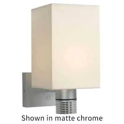 Jana LED Wall Sconce, Chrome, White Shade Built-in Dimmer, 10-30VDC