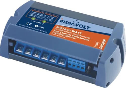 Intervolt DuoDim 2-Channel, Switchmode Dimmer 9-33VDC, 400W Max