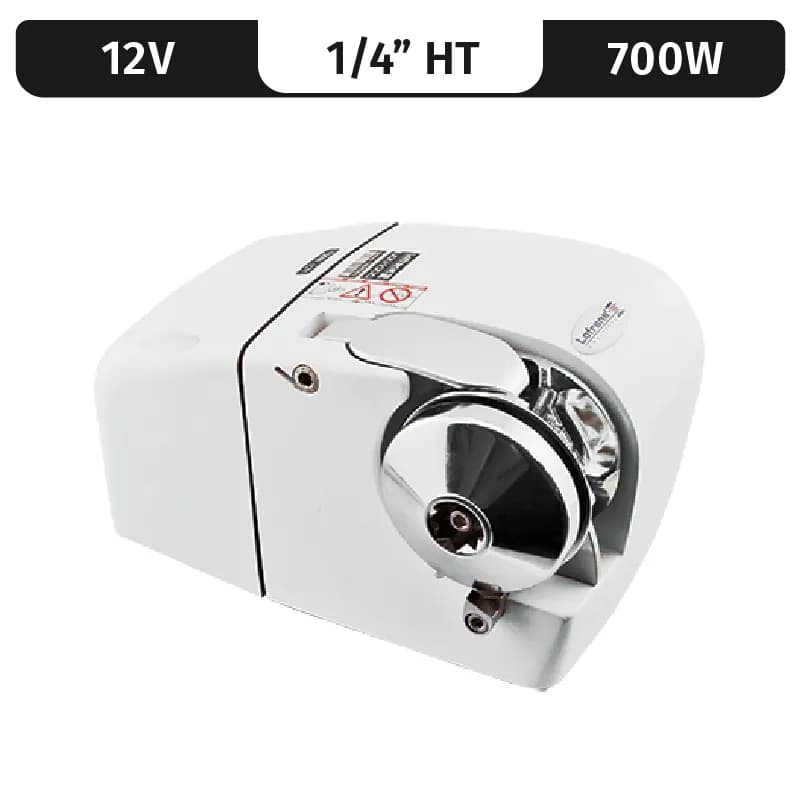 LION 1000, WHITE, 12VDC, 700W 1/4"HT GYPSY