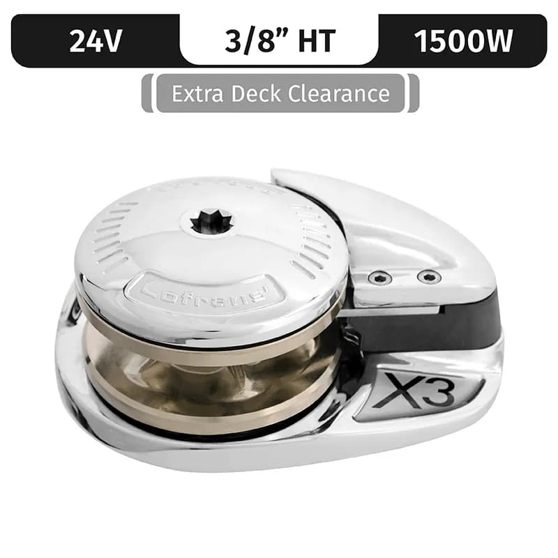 PROJECT 1500/X3, 24VDC, 1500W LOW-PROFILE, LONG SHAFT, 3/8"HT GYPSY product image