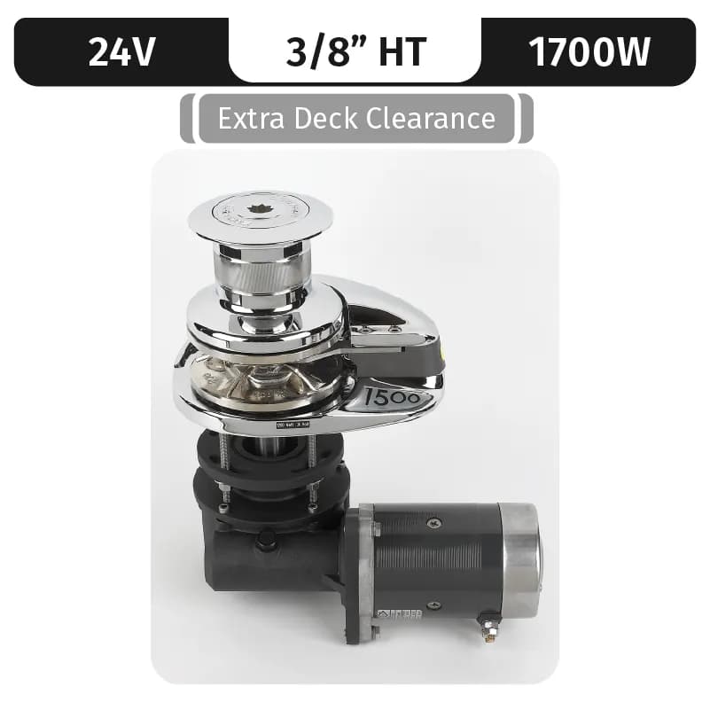PROJECT 1500/X3, 24VDC, 1700W CAPSTAN, LONG SHAFT, 3/8"HT GYPSY product image