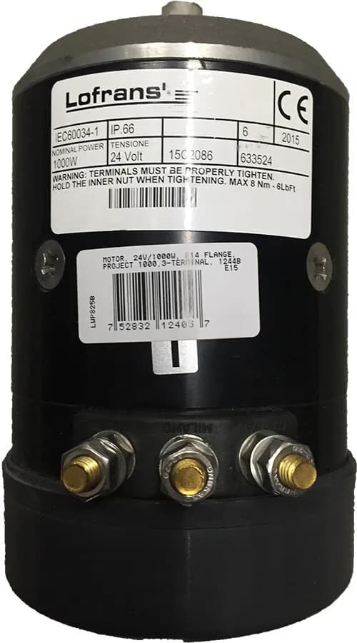 Motor, 24V/1000W, B14 Flange, Project 1000, 3-Terminal, 1244B product image