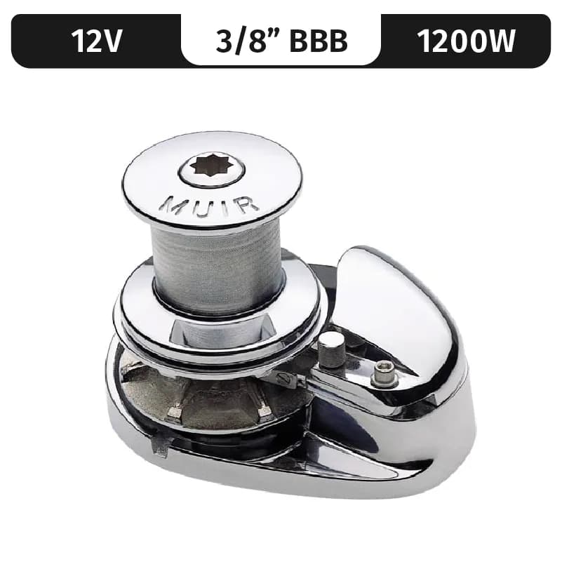 Storm VRC1250, Stainless Steel, 12V, 1200W Capstan, Vert. Rope/Chain Windlass f/ 3/8"BBB