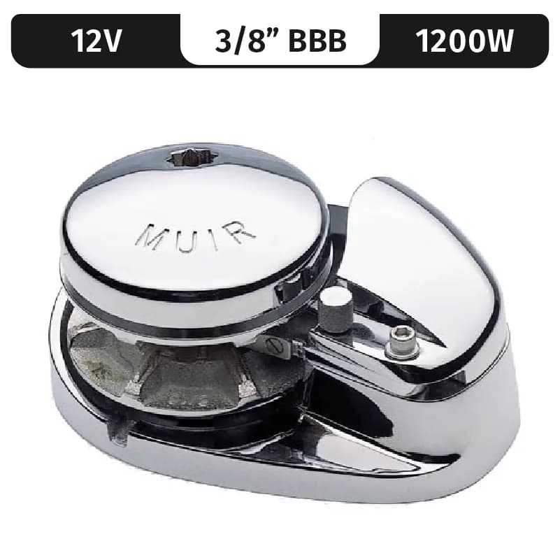 Storm 1250, Stainless Steel, 12V, 1200W Low-Profile, Vert. Rope/Chain Windlass f/ 3/8BBB