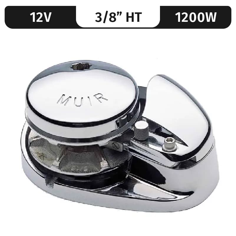 Storm 1250, Stainless Steel, 12V, 1200W Low-Profile, Vert. Rope/Chain Windlass f/ 3/8HT