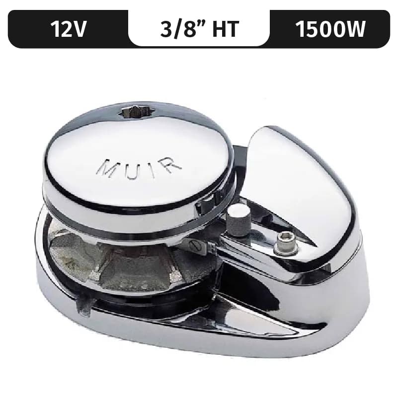 Storm 2200, Stainless Steel, 12V, 1500W Low-Profile, Vert. Rope/Chain Windlass f/ 3/8"HT product image