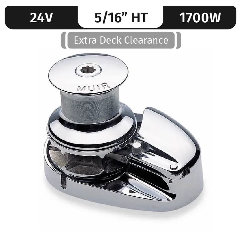 Storm VRC3500, Stainless Steel, 24V, 1700W Capstan, Vert. Rope/Chain Long Shaft 5/16"HT product image