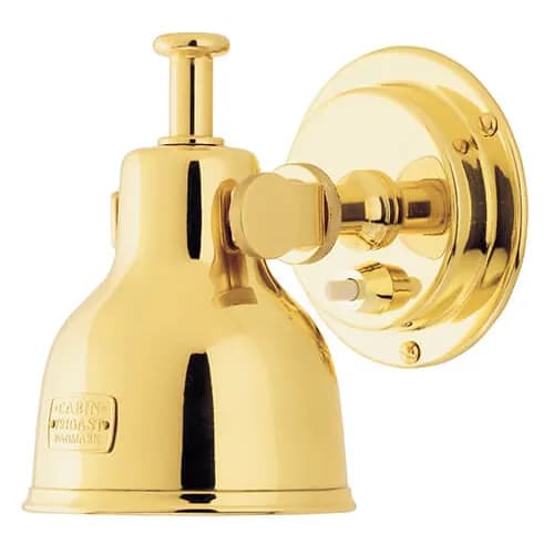 Cabin Lamp LED, Small, PVD Brass, 10-30VDC, 1 x 1 Watt LED