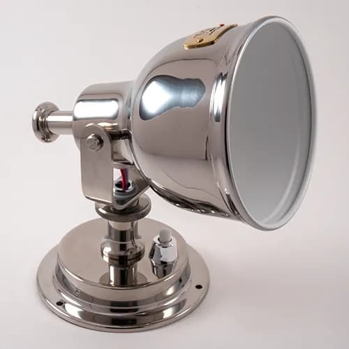 Cabin Lamp LED, Medium, Polished SS, 1 x 1W LED, 10-30VDC, Gold Marlow Badge