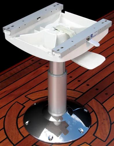 Norsap 1476BL Seat Pedstl, 325-420mm/12.8-16.5 in. Adj Height, Gas Suspension, Pol Alum/Chromed Base
