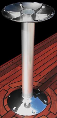 Norsap 7020BL Fixed Table Column,Ht:27.6 in.ø80mm Aluminum tube with polished flanges product image