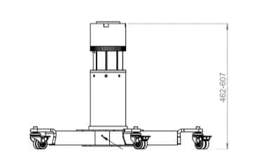 NS1500 5 Leg Base Low profile, HD wheels product image