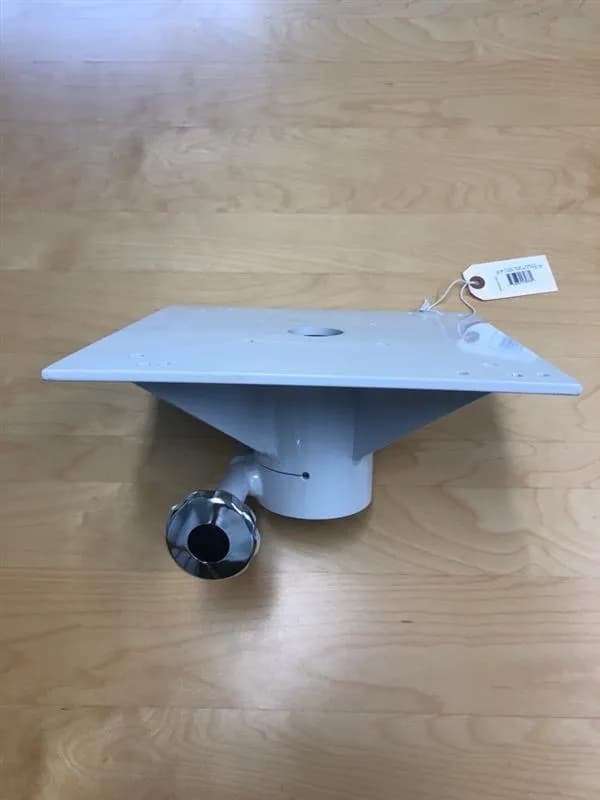Square top flange (white) for 80 mm diameter pedestal. product image