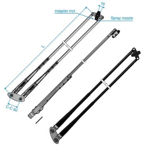 W50 Pantograph Arm, 36-43"  Electropolished, SS,  product image