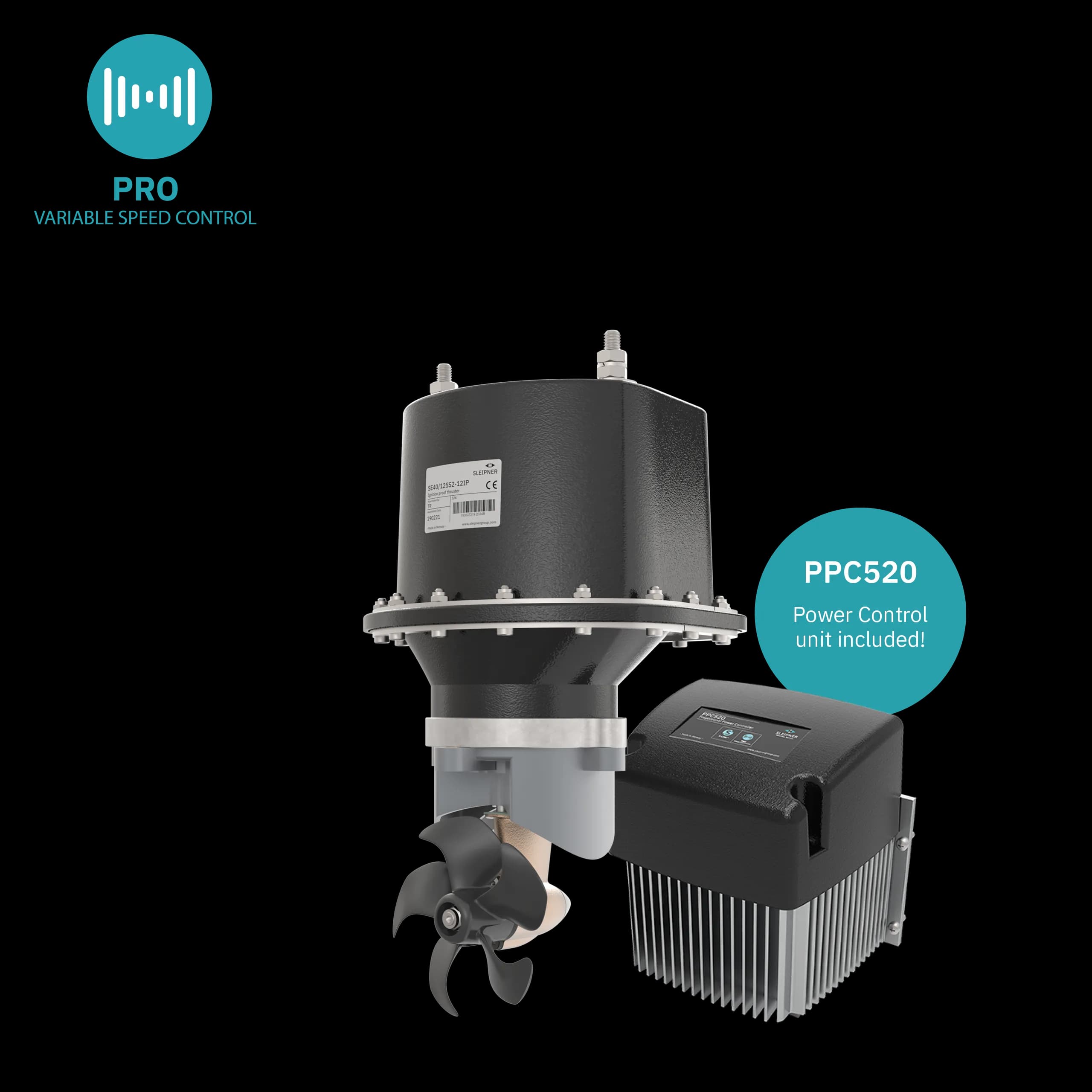 SEP40/125S Thruster for Aluminum Tunnel 12V-40KG/88LB Thrust-IP product image