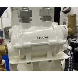 Oil Cooler, External, EC80, 3-pass with 1" hose barbs & Bracket