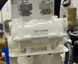 Oil Cooler, External, EC80, 3-pass with 3/4" hose barbs & Bracket