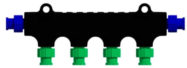 S-Link T Connector- 4 Port with 2 sealing caps product image